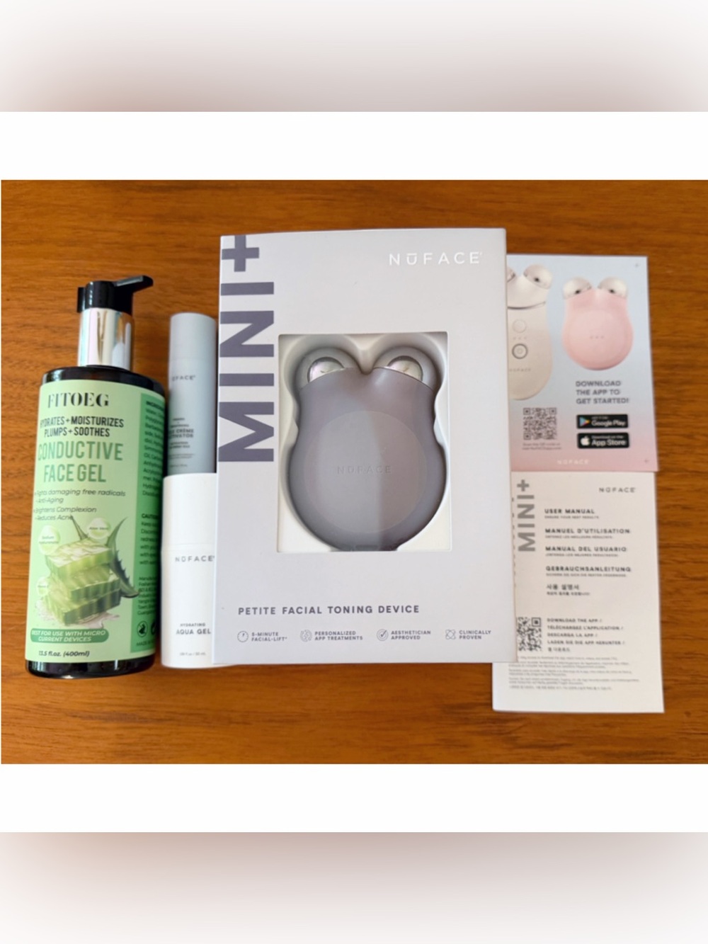 NUFACE MINI in Violet + Full Bottle of Conducting Gel EXCELLENT
